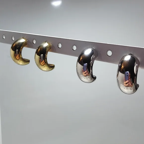 Vintage Kenneth Jay Lane KJL Convertible Hoop Earrings Braided Jacket - Picture 3 of 6